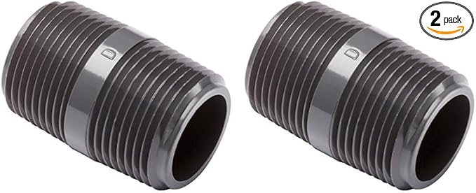 Rain Bird RISER2_100 PVC Spray Head Riser, 1" Male Pipe Thread x 1" Male Pipe Thread, 2" Length (Pack of 2)