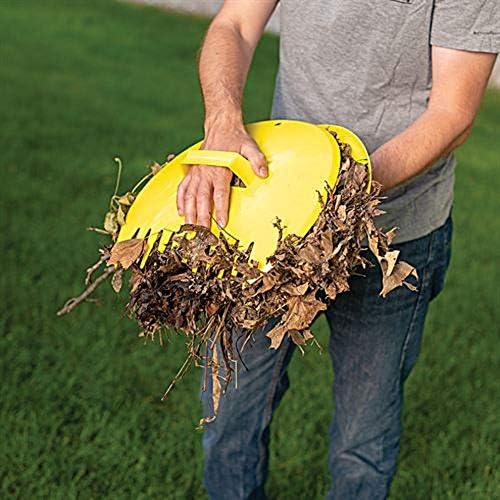Rugg Original Leaf Scoops, Large Size Hand Rake Claws for Debris & Yard Waste Pick Up, Yellow, (One Pair)