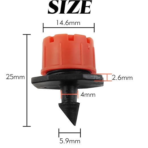 GXXMEI 150PCS Adjustable Irrigation Drippers Sprinklers 1/4 Inch Emitter Dripper Micro Drip Irrigation Sprinklers for Watering System