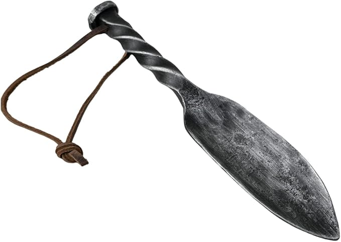 Hand Forged Twisted Metal Garden Tools Set of 2 Pcs Wrought Iron Handmade Garden Transplant Trowel and Rack Tools for Garden Cultivator Black Antique Finish Heavy Duty Garden Tools by Living IDEA