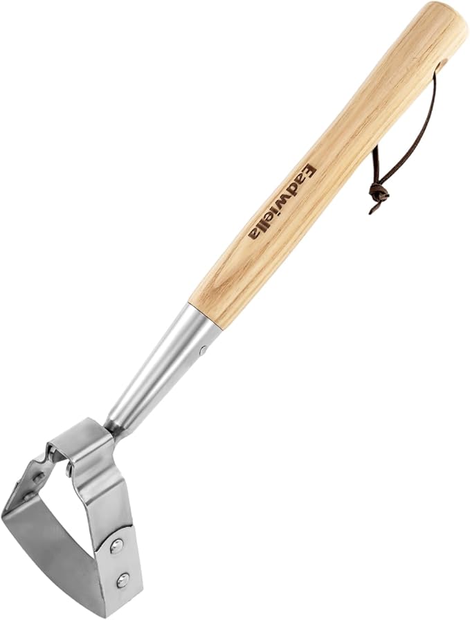 Hula Hoe Stirrup Hoe Mini for Weeding Action/Scuffle Loop Hoe Garden Tool 16Inch Hardwood Handle Push Pull Oscillating Hoe Gardening Weeder Cultivator Handheld for Cutting Weed Roots Loosening Soil