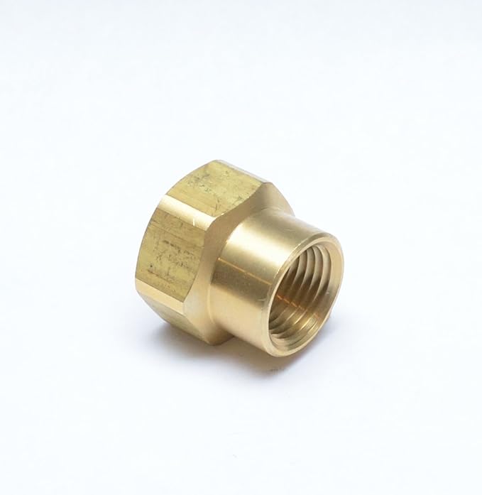 1/2" Female NPT FPT FIP to 3/4" Female GHT Garden Hose Thread Adapter Brass Fitting Fuel/Air/Water/Boat/Gas/Oil WOG House/Boat/Lawn/Power Wash/Irrigation