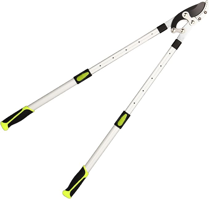 Loppers Tree Trimmer Extendable Branch Cutter with Compound Action, Sharp Steel Blade Tree Cutter Tree Clippers, 28-41" Telescopic Tree Branch Cutter Tree Pruner for Branches up to 2 Inch