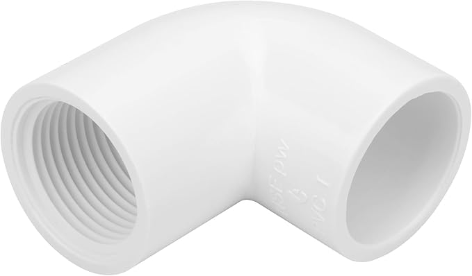 10Pack 3/4" Slip x Female Thread 90 Degree Elbow PVC Pipe Fittings Connector SCH40 3/4IN Socket to Female Threaded Elbow PVC Corner Adapter Pipe Fitting for Sprinkler, Irrigation