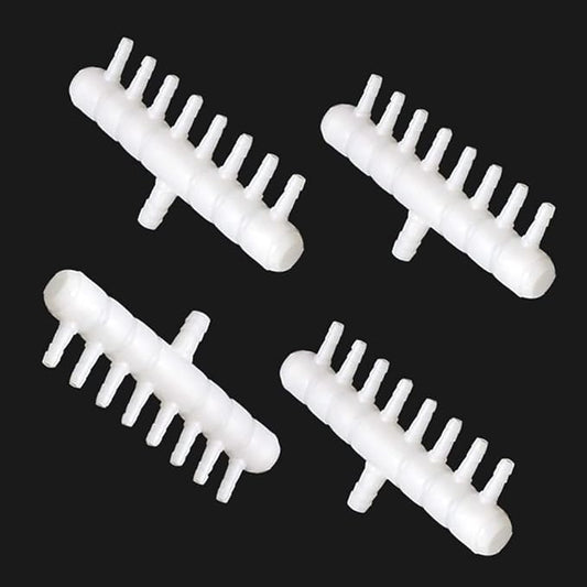 Plastic Barb Hose Fitting Connector, 1-8 Way Outlet Air Line Pump Tubing Splitter, Air& Water Flow Divider Oxygen Splitter for Aquarium Fish Tank Garden Agricultural Irrigation System