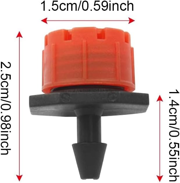 Penta Angel 50/100/200 Pcs Adjustable Irrigation Sprinklers Watering Drippers Sprinklers Emitter Drip System On 1/4" Barb (50)