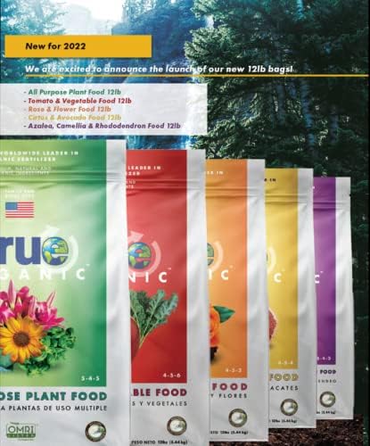 True Organic Rose & Flower Food – Organic Fertilizer for Stunning Blooms – 12lb Bag Covers 210 Sq. Ft.