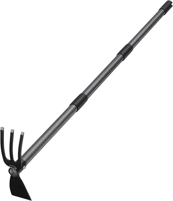 Hoe Garden Tool, 45 Inch Garden Hoe Long Handle for Weeding, Hoe Cultivator 2 in 1 Hand Garden Tools for Gardening Planting