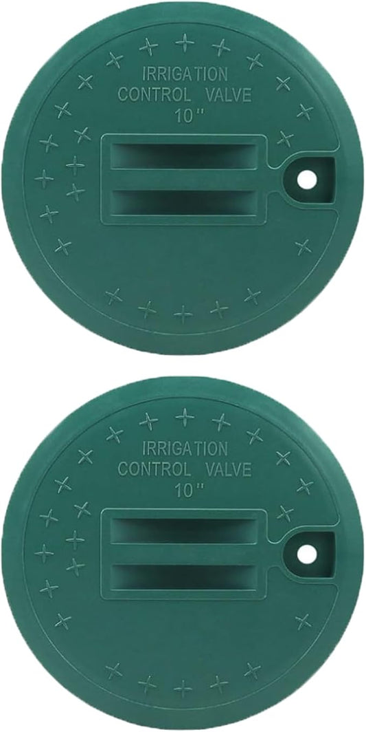 2PCS Sprinkler Valve Cover Irrigation Valve Box Cover Lid for Sprinkler Irrigation System Round Valve Overlapping Covers for Garden Outdoor Lawn Yard Sprinkler(10inch)