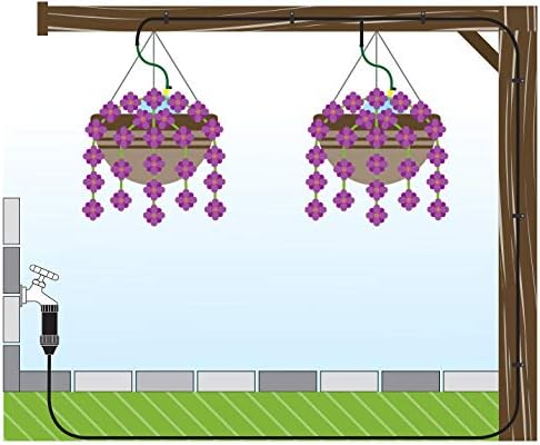 Orbit 56311 Hanging Basket Drip Irrigation Drip Watering Kit with Flex Misters,Black
