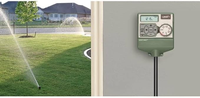 Orbit 57594 Easy Dial 4-Station Indoor Sprinkler Controller, Green