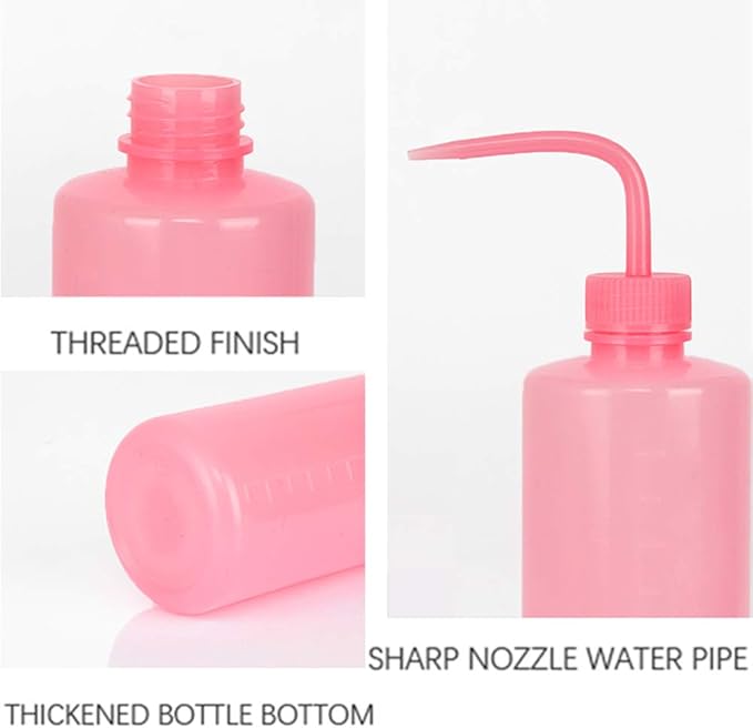 Oubest Squeeze Bottles Succulent Watering Bottle 500ml Pink Water Squirt Irrigation Bottle Squeeze Sprinkling Can Plastic Wash Plant Bottle 2pc