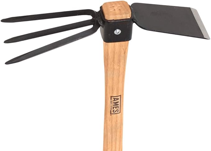 AMES 1994800 Steel Hoe/Cultivator with Wood Handle, 14 Inch