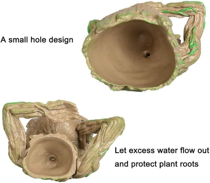 Baby Groot Flowerpot Tree Man Planter Flower Pot with Drainage Hole Pencil Pen Holder,Diligencer Office Party Ornament Christmas Birthday Gift Planter 6
