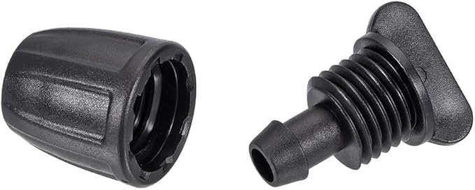 ZYAMY 12PCS Drip Irrigation End Cap 8mm/11mm Pipe Straight Connector Automatic Waterer for Garden Agricultural Production Agricultural Production Irrigation Sprinkler System Black