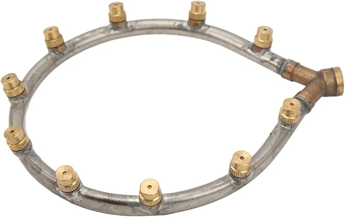 Multifunctional Annular Nozzle, G3/8 Female Thread Multi Head Ring Shaped Atomizing Nozzle, Rotating Nozzle for Garden Agricultural Irrigation(10 Heads Heart Shape)