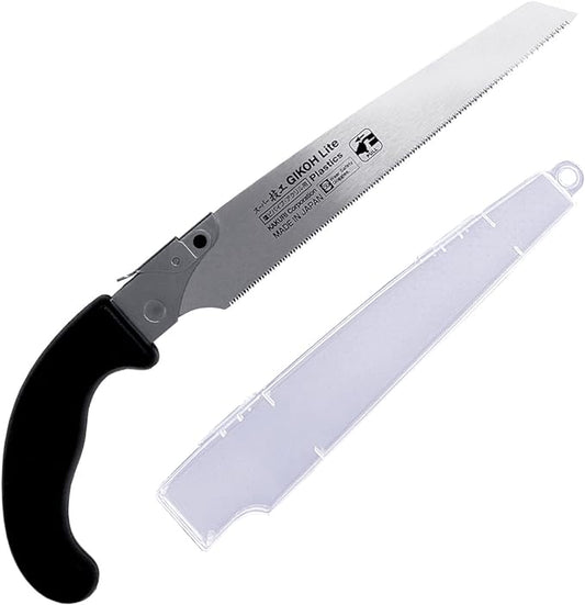 KAKURI Japanese Hand Saw [PVC Pipe, Plastic] 8-1/4" Japanese Pull Saw with Blade Cover, Made in JAPAN