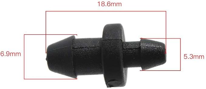 lasenersm 100 Pieces Drip Irrigation Tube End Closure Goof Hole Plugs Drip End Plug Fitting for 5 mm/7 mm Tube, Black