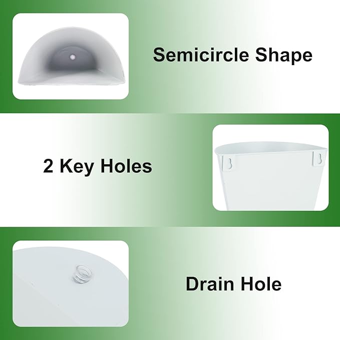 BAYN Set of 3 Butterfly Wall Hanging Planter Decor Art, Metal Wall Mounted Planters Garden Yard Decorative Flower Pot Indoor Outdoor Wall Planter Succulent Plant Container