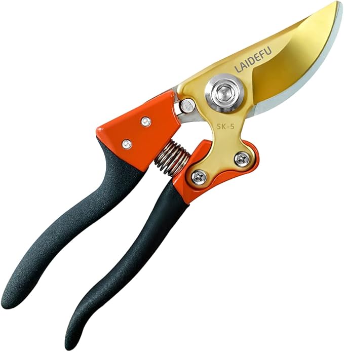 Garden Shears, Pruning Shears for Gardening Heavy Duty with Rust Proof Stainless Steel Blades, Garden Clippers Best Hand Pruners Ergonomic Gardening Tools (MJ-2)
