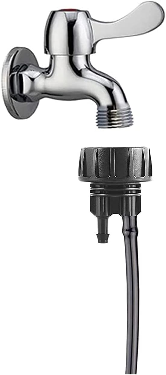 1/4 Inch Drip Irrigation Tubing to 3/4 Inch Garden Faucet Adapter 4PCS Water Drip Hose Adapter Connectors and Fittings with Washers