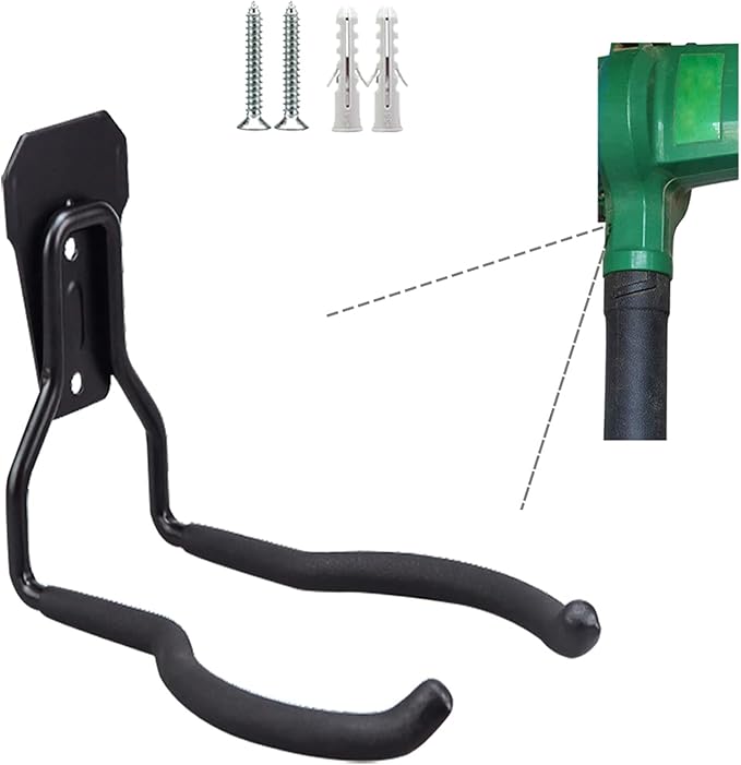 2Pcs Leaf Blower Hanger for Garage, Leaf Blower Rack for Garage, Leaf Blower Hanger for Wall, Leaf Blower Hooks for Garage, Perfect for Garage Wall Tool Organizers and Storage, No Blower (U-Type)