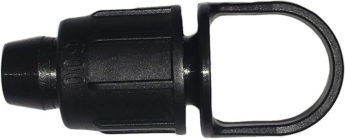 USA Made - 5 PACK Premium 1/2 Inch ID .510 - .580" Drip Tape Irrigation Tubing 16mm Plug with Loop Perma-Loc Connector Locking Fitting - Fits Brands Rainbird, Netafim, DIG, Etc. 17mm