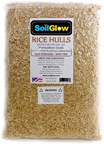 Rice Hulls - Organic Use – 1lb Bag 3.1qts - House Plants – Gardening - Chicken Bedding Nesting