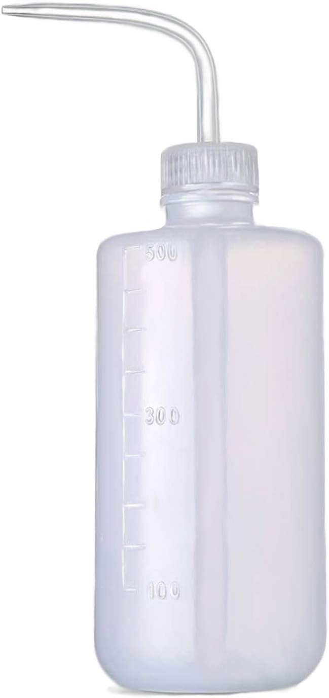 BEADNOVA Irrigation Bottle 500ml 17oz Indoor Plant Watering Can Water Squirt Bottle Plastic Rinse Bottle for Eyelash Extensions Eye Wash Tattoo Lab (1pc)