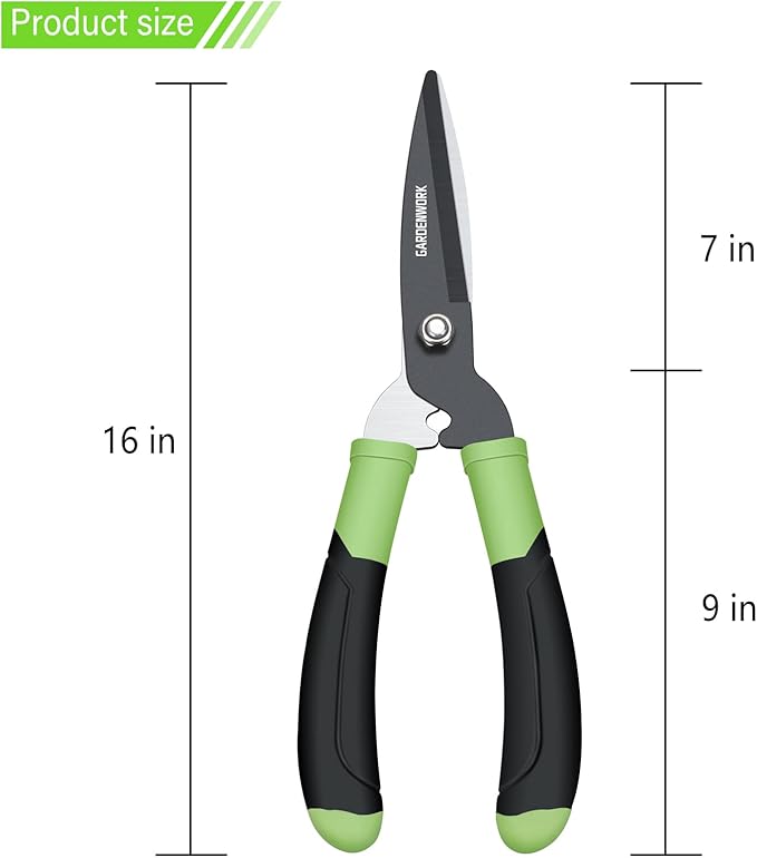Hedge Clippers,Hedge Shears for Trimming Borders,Box and Bushes Garden Tools with SK5 Sharp Blade and Comfort Grip,Bush Cutters for Hedges