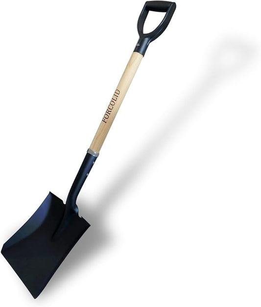 Flat Shovel, Square Shovel, Transfer Shovel, Snow Shovel, 41 inch Long, Durable D Grip Shovel, for Farming, Outdoor Works, Gardening, Landscape Works