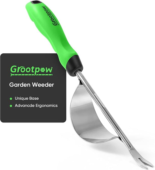 HW1 Hand Weeder Tool, Weed Puller Tool with Ergonomic Handle for Garden - Durable Unique Lever Design Dandelion Weeder Tool with V-Shaped Forks for Easy Weed Removal - in Gift Box