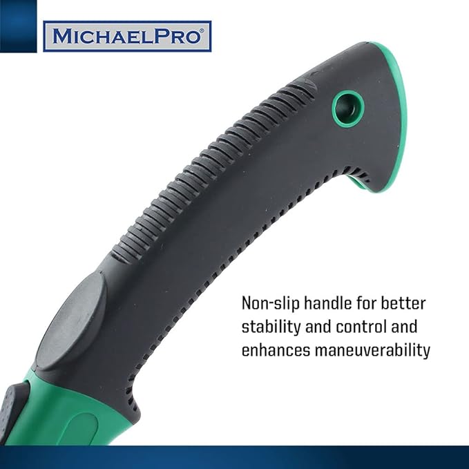 MichaelPro MP010024 Folding Hand Saw, Pruning Saw | 7” Rugged Blade Hand Saw with Non-Slip Grip for Tree Pruning, Camping, Gardening, Hunting. Cutting Wood, PVC