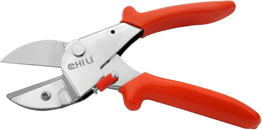 7" Pruning Shears with SK-5 Blades, Bypass Anvil Pruner, Hand Pruner, Clippers for Gardening Tools, Hi-Leverage Type (Ø ≦ 17MM), Made in Taiwan
