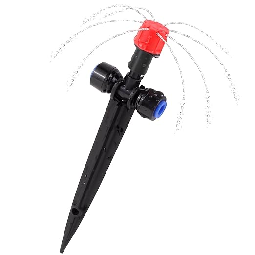 12PCS Adjustable Drip Irrigation Emitters(8-Hole) Kit-Quick Connect for 1/4" Tubing,Dual Adjustment System-Easy to Install Drippers for Precise Garden Watering of Vegetables,Shrubs&Flowers