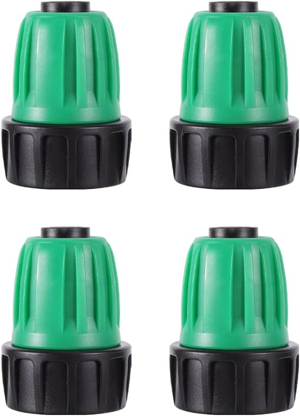 US Standard Faucet Adapter, 3/4 "Faucet to1/2 Drip Irrigation Tube,Convert 3/4" Female Hose Thread to 12mm ID 16mm OD Tubing (4Pcs 3/4" Faucet to1/2 Faucet Adapter)