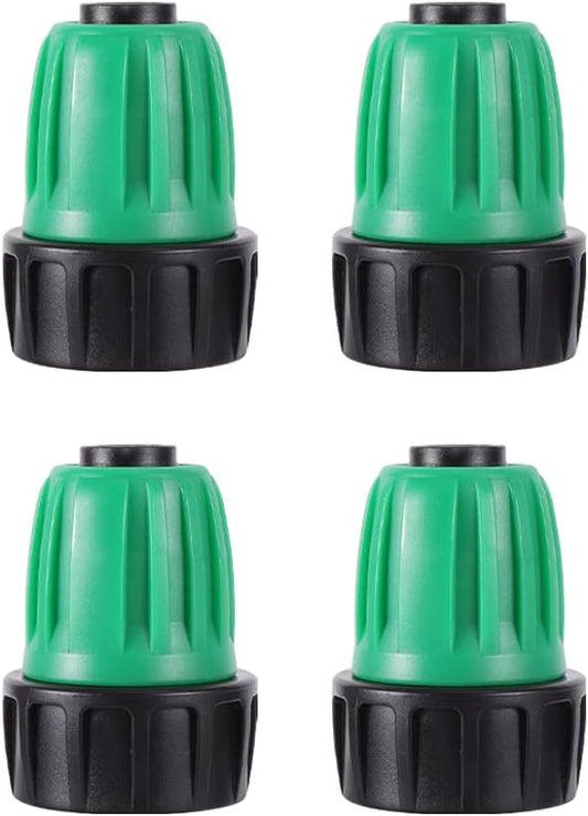 US Standard Faucet Adapter, 3/4 "Faucet to1/2 Drip Irrigation Tube,Convert 3/4" Female Hose Thread to 12mm ID 16mm OD Tubing (4Pcs 3/4" Faucet to1/2 Faucet Adapter)