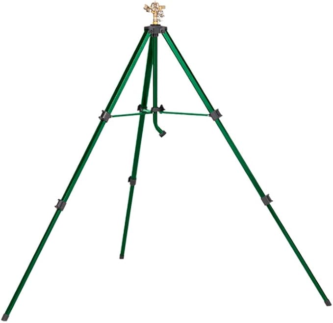 Orbit 1/2 -inch Heavy-Duty Zinc Impact Sprinkler on Adjustable 22 - 48-inch Metal Tripod