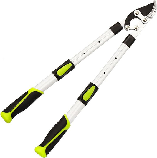 Loppers Tree Trimmer Extendable Branch Cutter with Compound Action, Sharp Steel Blade Tree Cutter Tree Clippers, 21-26" Telescopic Tree Branch Cutter Tree Pruner for Branches up to 1.6 Inch