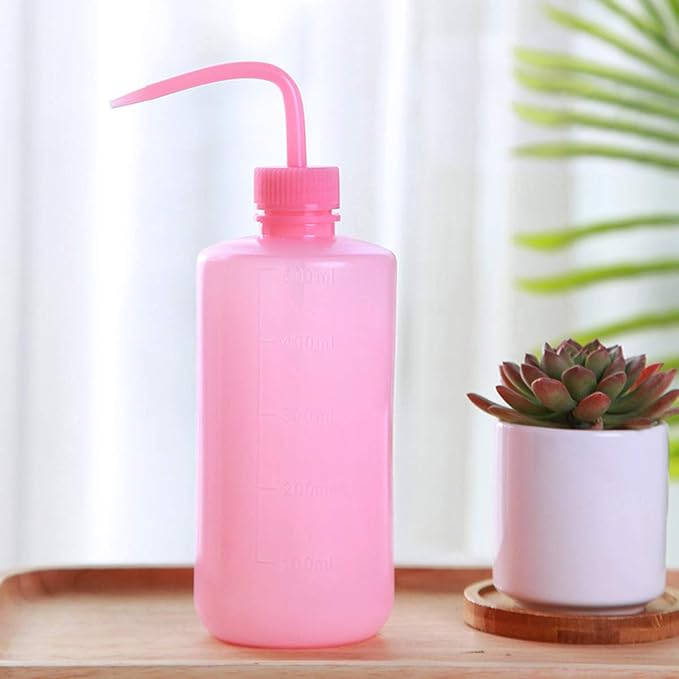 Oubest Squeeze Bottles Succulent Watering Bottle 500ml Pink Water Squirt Irrigation Bottle Squeeze Sprinkling Can Plastic Wash Plant Bottle 2pc