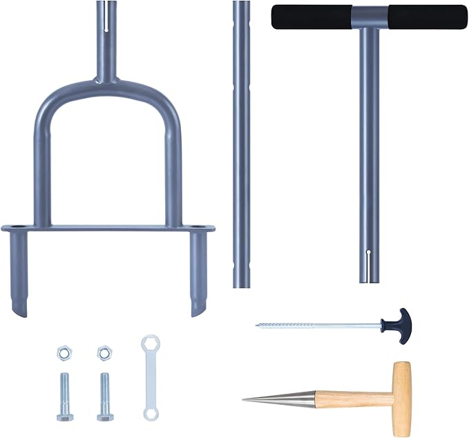 Manual Lawn Coring Aerator Tool, Plug Coring for Compacted Soils, Grass Aerators for Small Yards, Gardening Hand Tools, Aerator Lawn Tool for Loosen Soils -37 Inches（Black）