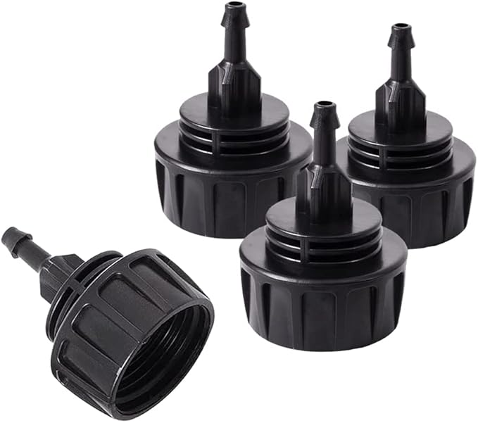 Hooshing 4PCS 1/4 Inch Drip Irrigation Tubing to Faucet Garden Hose Adapter 3/4" to 1/4" Irrigation Hose Adapter Reusable Connector Fittings for Garden Supplies