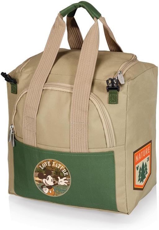 PICNIC TIME Disney Mickey Mouse Gardener 5 Piece Gardening Tools Set with Garden Stool, Gardening Gifts, Garden Tool Set, (Olive Green with Beige Accents)