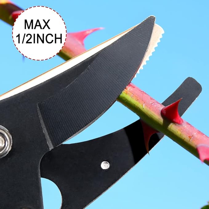 32-Inch Cut and Hold Pruners, Long-Reach Tree Pruner with Rotating Cutter Head, Long Pruning Shears for Garden, Fruit Picking, Branches Trimming