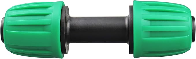 Drip Irrigation Fittings for 1/2 inch Tubing (0.60"-0.63" OD), 16 Pieces Barbed Coupling Drip Parts Locked Coupler Connectors, Drip Line Nuts Connectors for 1/2" Drip Irrigation Hose (13mm ID)