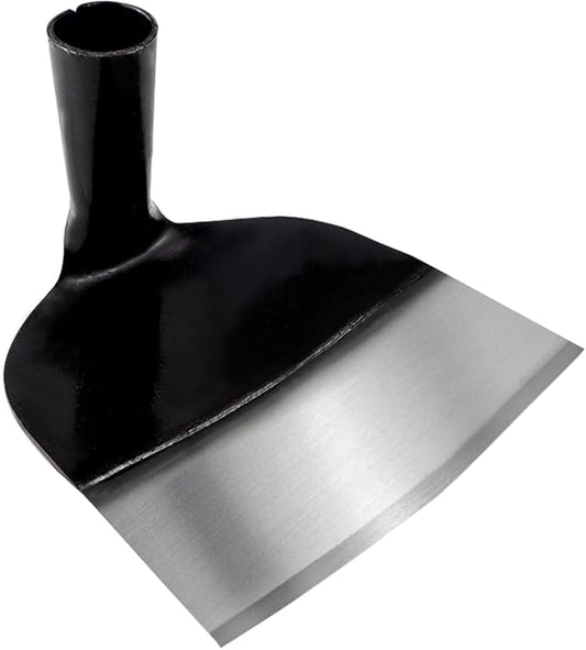 Hand Hoe Head Replacement Round Eye Grub Hoe for Gardening, Soil Loosening, Weeding and Digging（18.5cm）