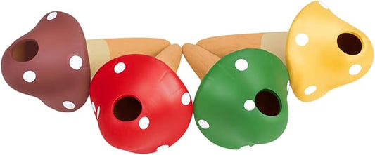 Terracotta Self Watering Devices Premium Self Watering Spikes Upgraded Planter Insert Device Irrigation Dripper Professional Garden Automatic Plant Accessories 4 Packs (Colorful Mushroom2.0)