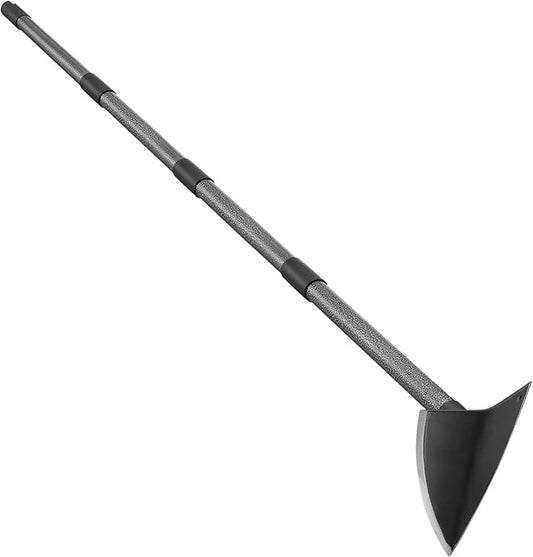 Hoe Garden Tool,48 Inch Garden Hoe Triangle Gardening Hoe with Sharp Blade for Digging,Weeding,Cutting and Loosing Soil,Adjustable Length Metal Handle (4 FT)