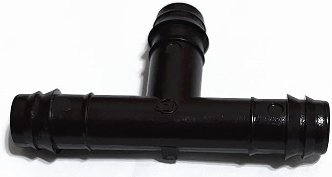 NETAFITM Drip Irrigation Barbed Fittings,3/8" 12MM Drip Tubing Coupler Elbow Tee Reducer (Tee - 12mm (3/8"), 1 Count)