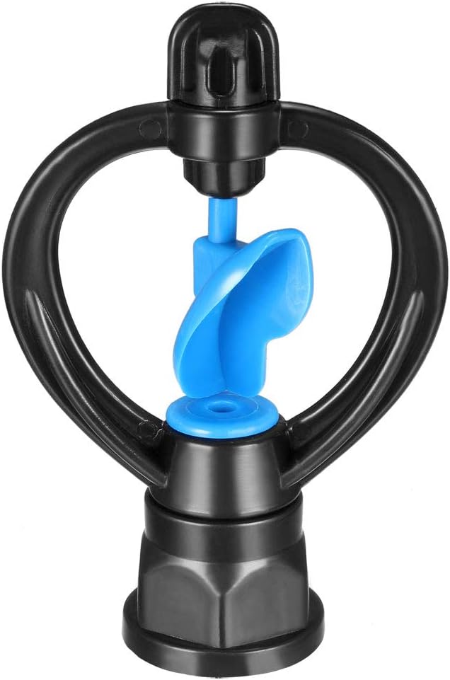 uxcell Butterfly Rotating Sprinkler, Plastic Atomizing Micro Nozzle for Garden Irrigation, 5 Pcs (Blue)